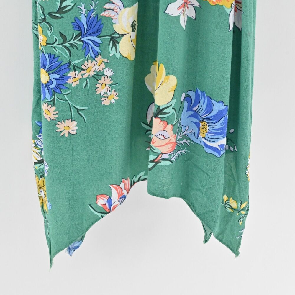 ANTHROPOLOGIE Dress Size 2 Maeve Rory Green Floral Sleeveless‎ Button Front Midi - Picture 7 of 12